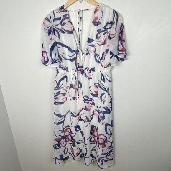 NWT Show Me Your Mumu Floral Mini Dress Bohemian White Pink Blue New Tags Boho M - Picture 7 of 7